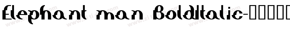 Elephant man BoldItalic字体转换